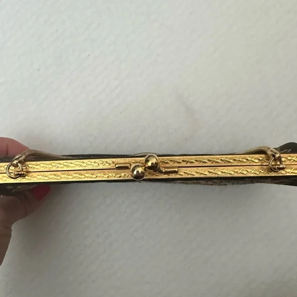 Vintage Micro Petit Point Floral Kiss Lock Hand Bag - Picture 12 of 13